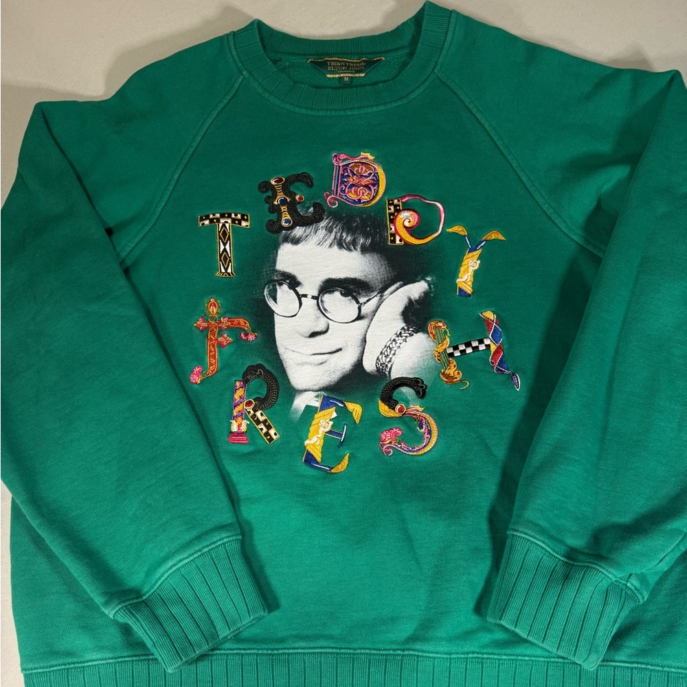 Teddy Fresh x Elton John Embroidered Crewneck‎ Sweatshirt Men’s M